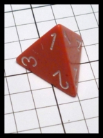Dice : Dice - 4D - Chessex Pink and Orange Speckle with White Numerals - POD Jul 2015